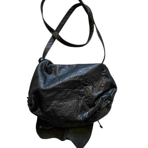 Carlos Falchi Black Leather Crossbody Bag Made in USA Women's Bag - Picture 16 of 16